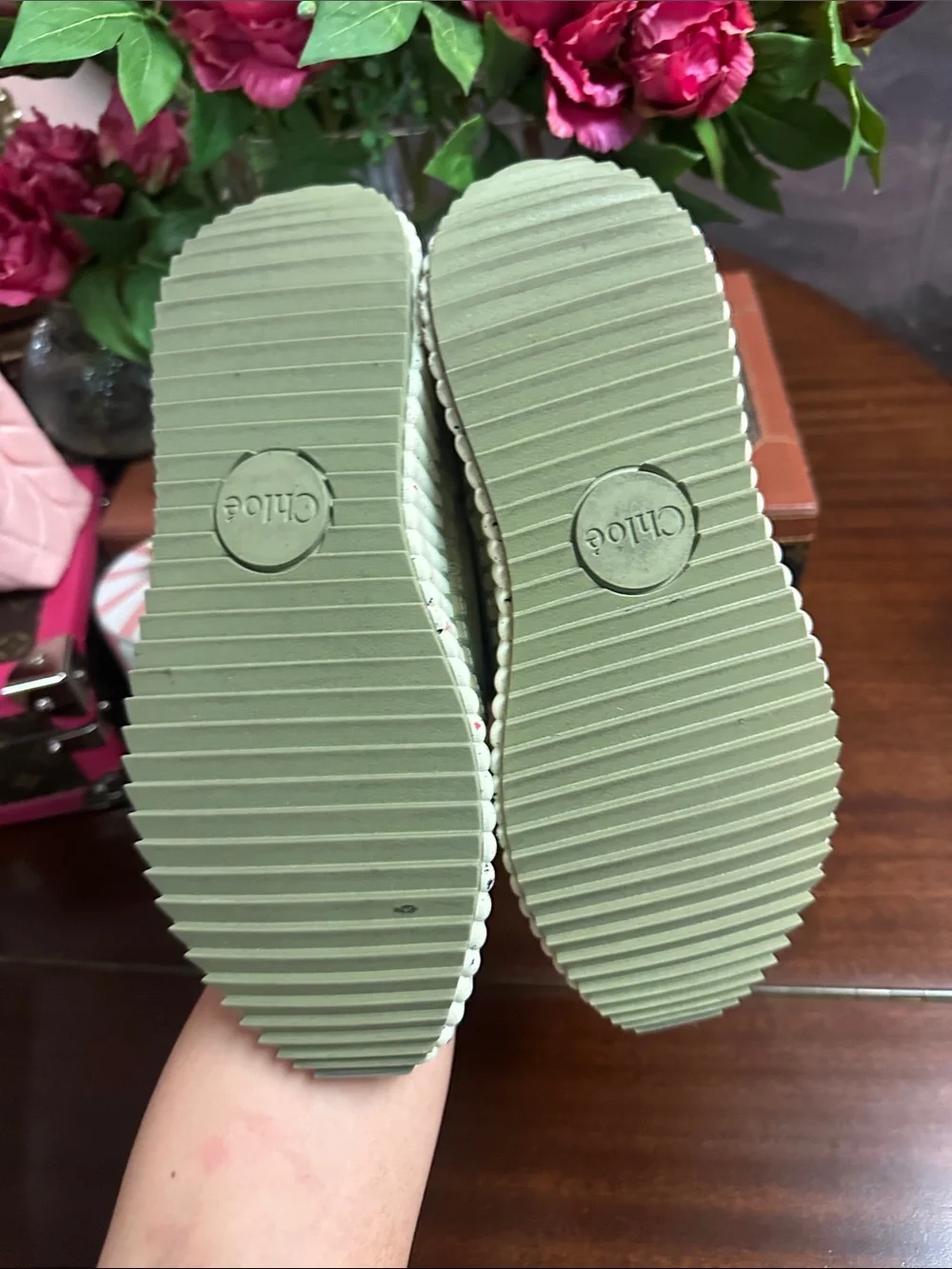 Size 38 Chloe Nama sneakers in green